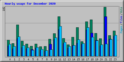 Hourly usage for December 2020