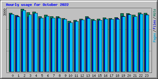 Hourly usage for October 2022