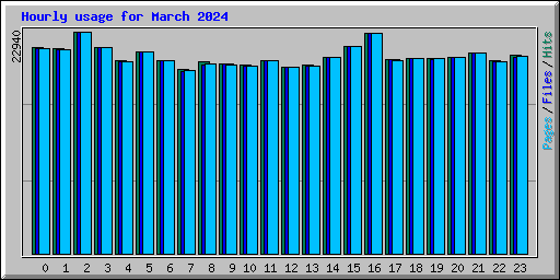 Hourly usage for March 2024