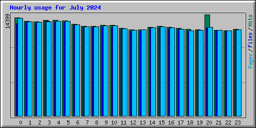 Hourly usage for July 2024