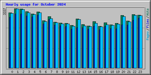 Hourly usage for October 2024