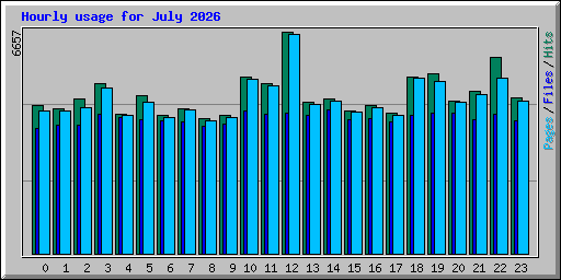 Hourly usage for July 2026